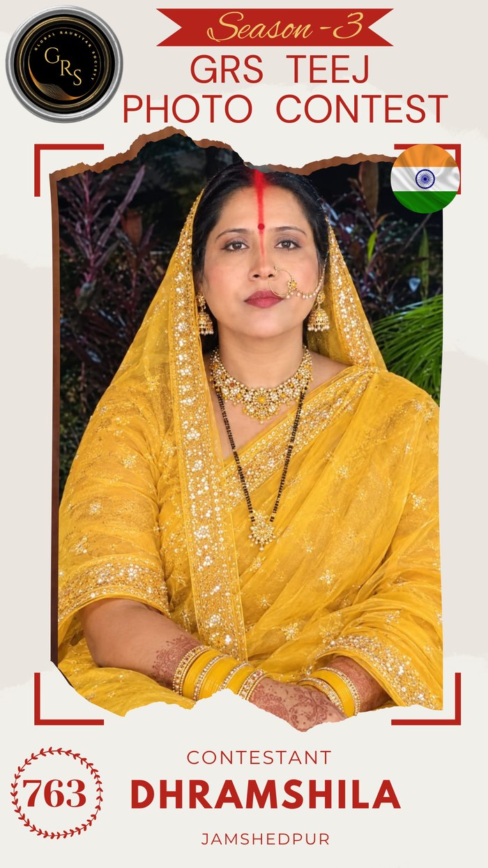 Dhramshila — Mrs. GRS's TEEJ Photo Contest Season-3 Contestant