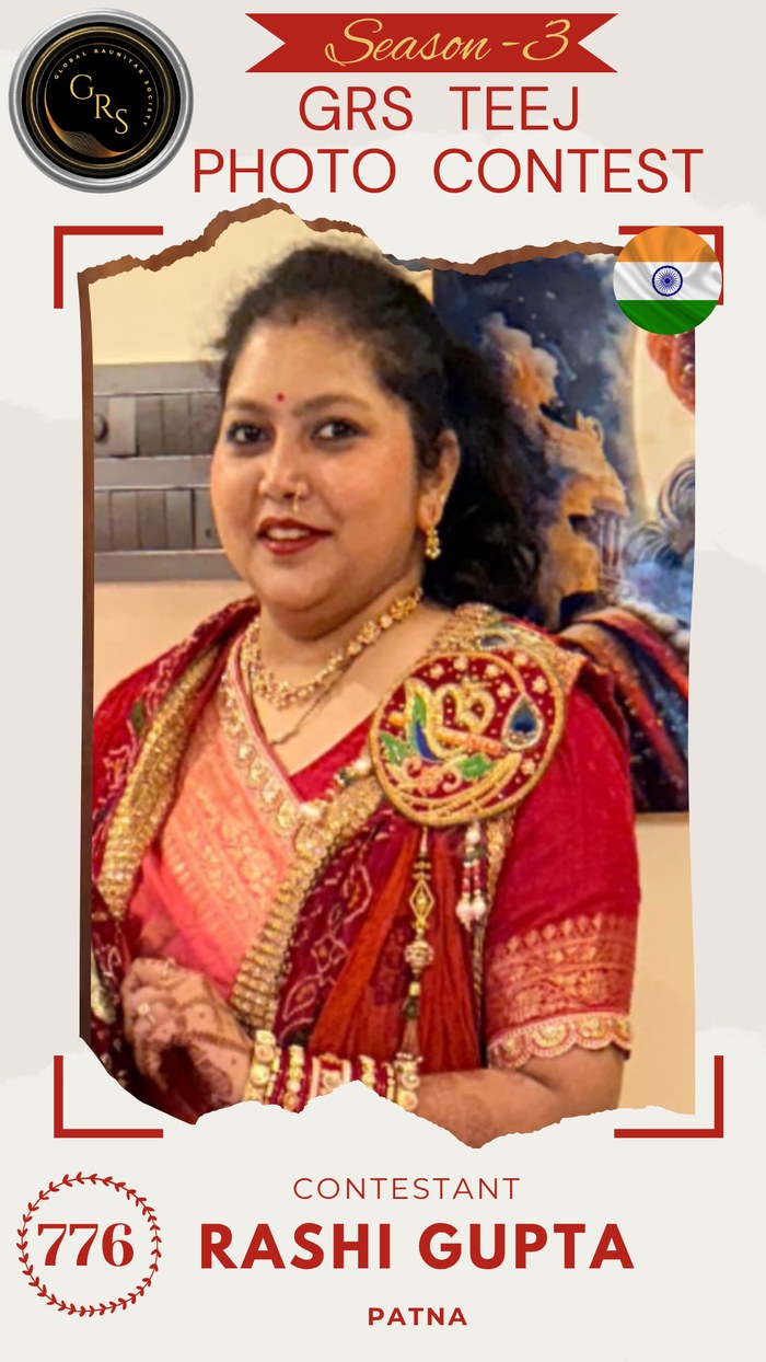 Rashi Gupta — Mrs. GRS's TEEJ Photo Contest Season-3 Contestant