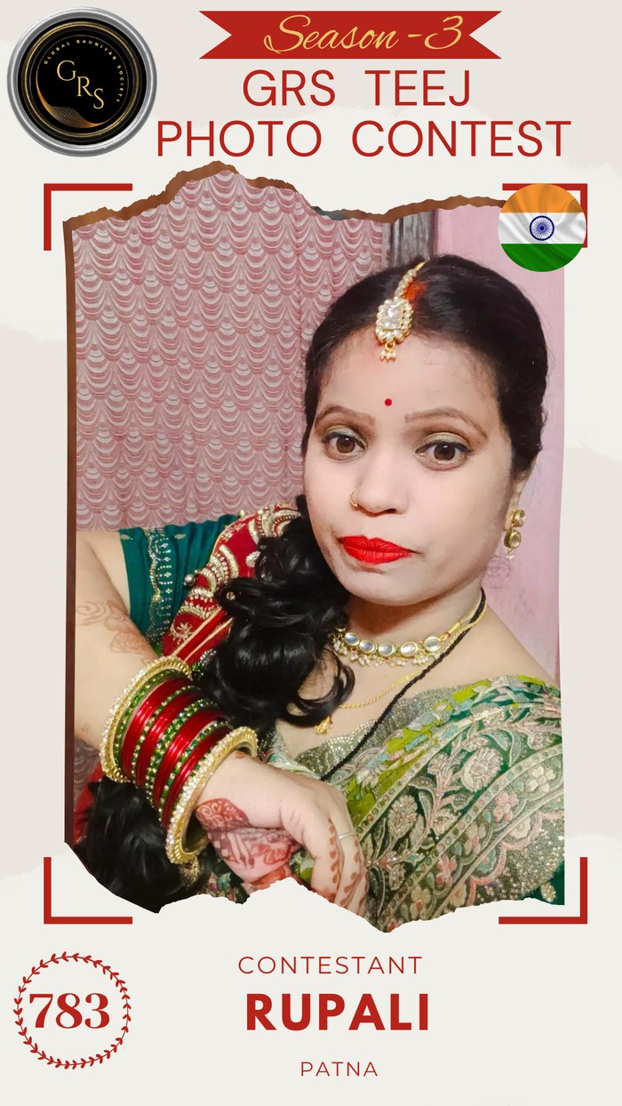 Rupali — Mrs. GRS's TEEJ Photo Contest Season-3 Contestant