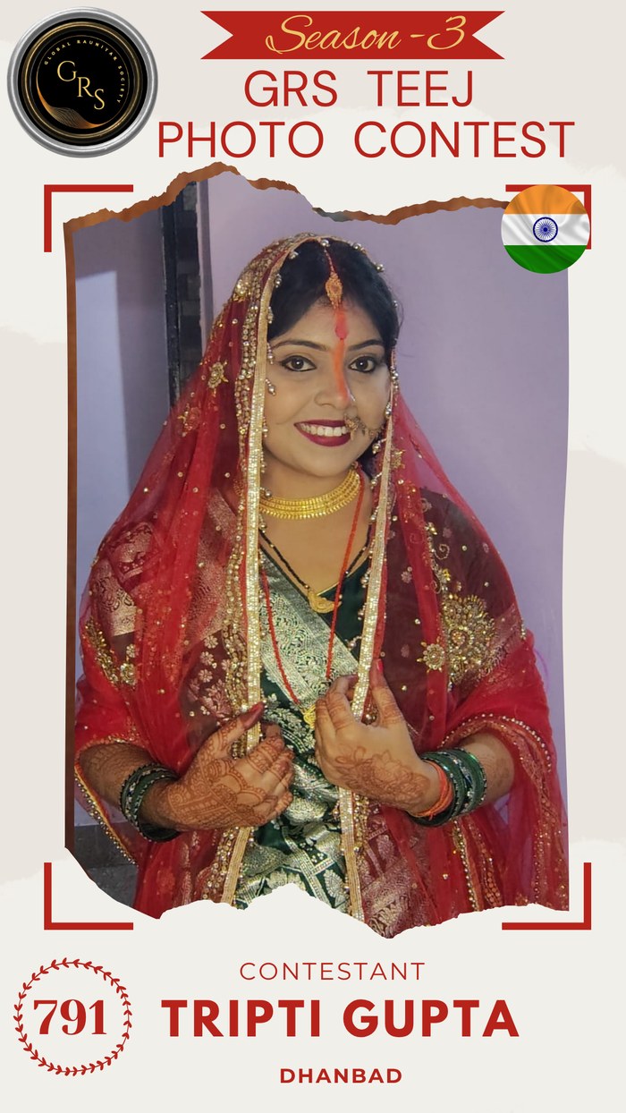 Tripti Gupta — Mrs. GRS's TEEJ Photo Contest Season-3 Contestant