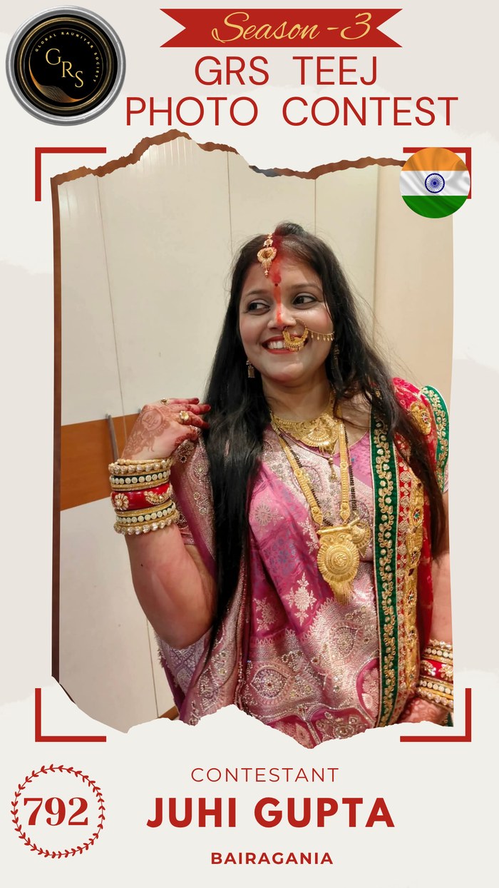 Juhi Gupta — Mrs. GRS's TEEJ Photo Contest Season-3 Contestant