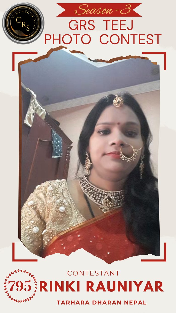 Rinki Rauniyar — Mrs. GRS's TEEJ Photo Contest Season-3 Contestant