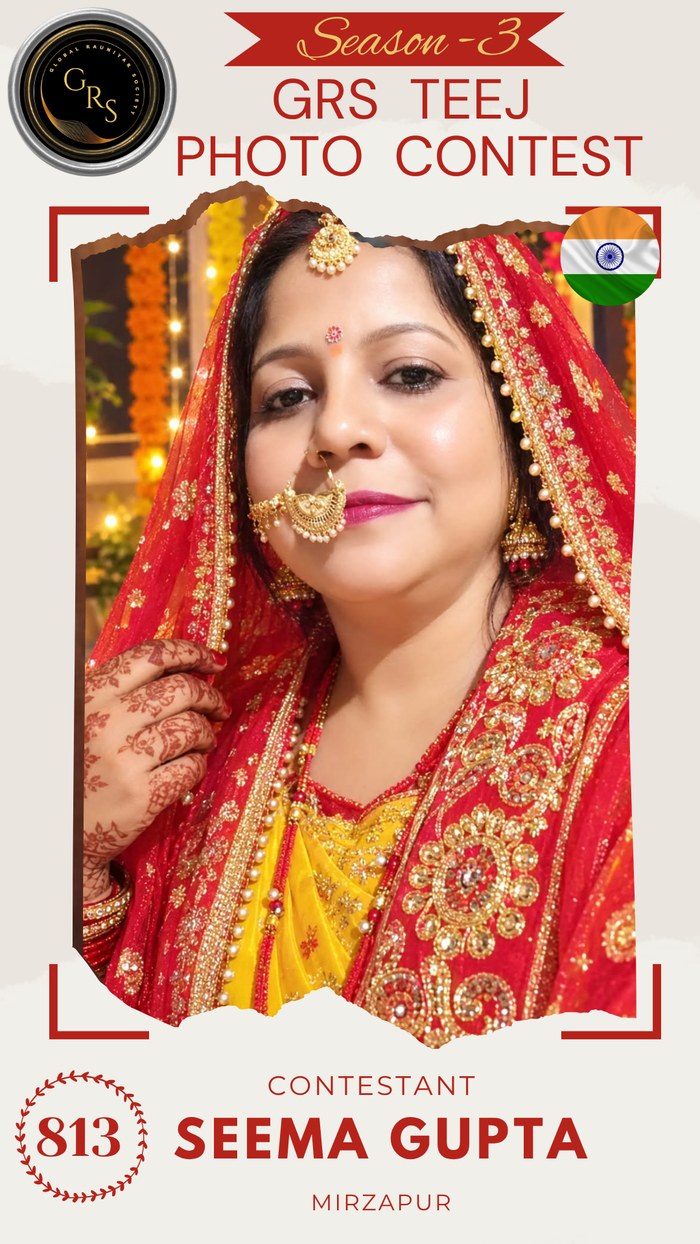 Seema Gupta — Mrs. GRS's TEEJ Photo Contest Season-3 Contestant