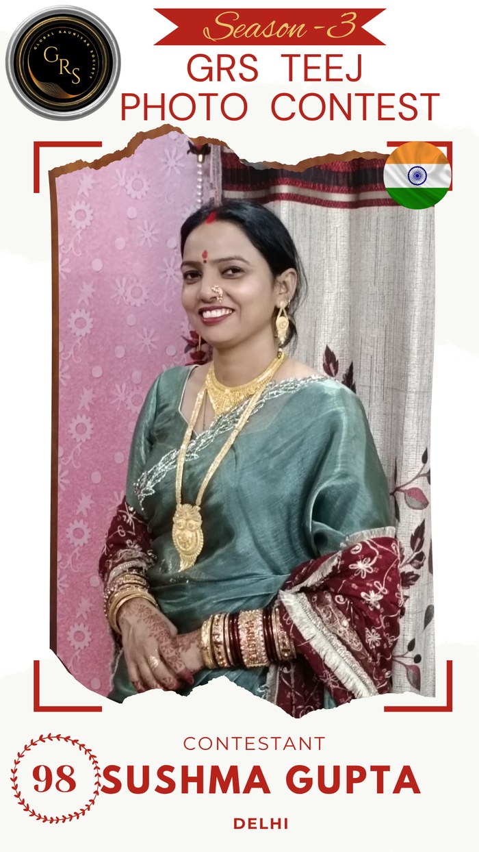 Sushma Gupta — Mrs. GRS's TEEJ Photo Contest Season-3 Contestant