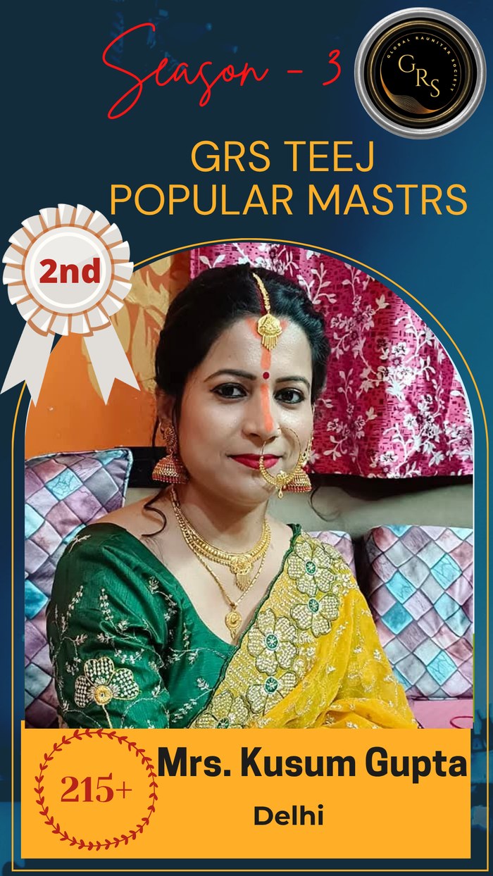 Kusum Gupta, Delhi — 2nd, GRS Popular Master Winner, Teej Contest Season-3