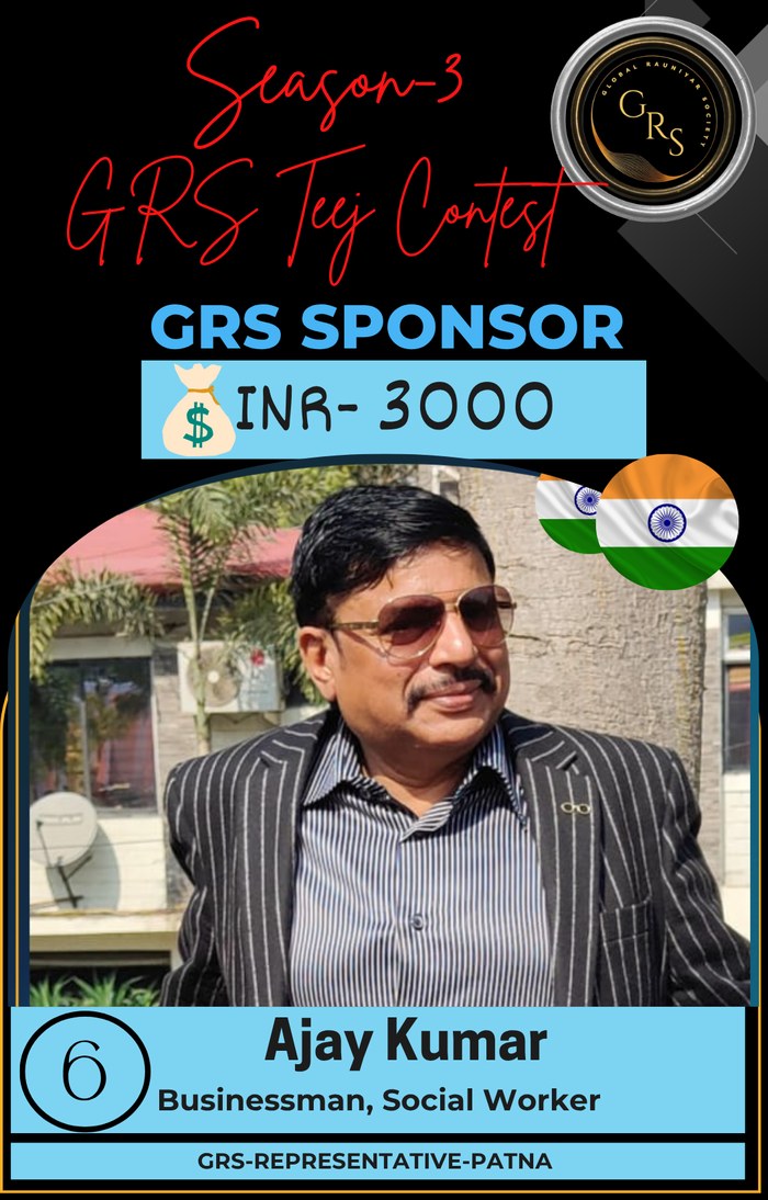 Ajay Kumar, GRS-Representative-Patna — GRS Sponsor, Teej Contest Season-3